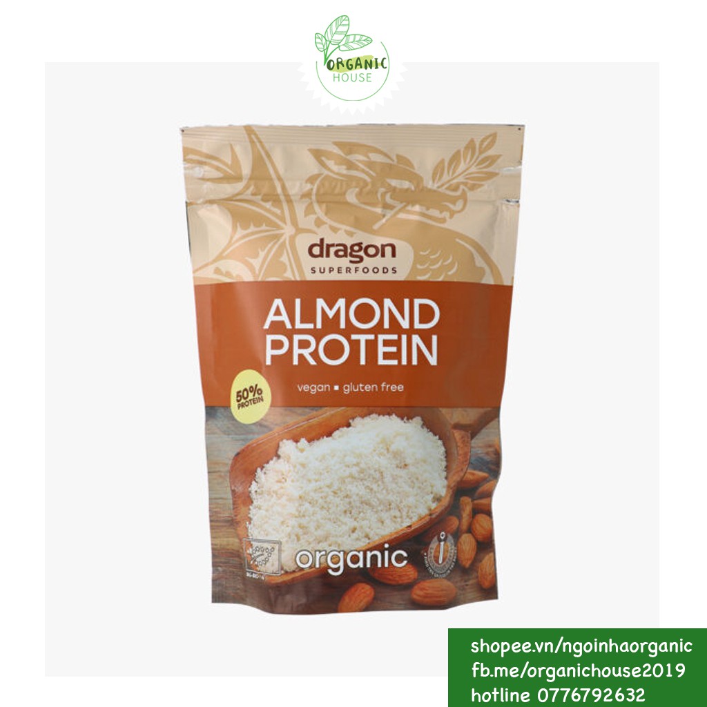 Bột Hạnh Nhân 50% protein 200gr Dragon Superfoods Almond Protein