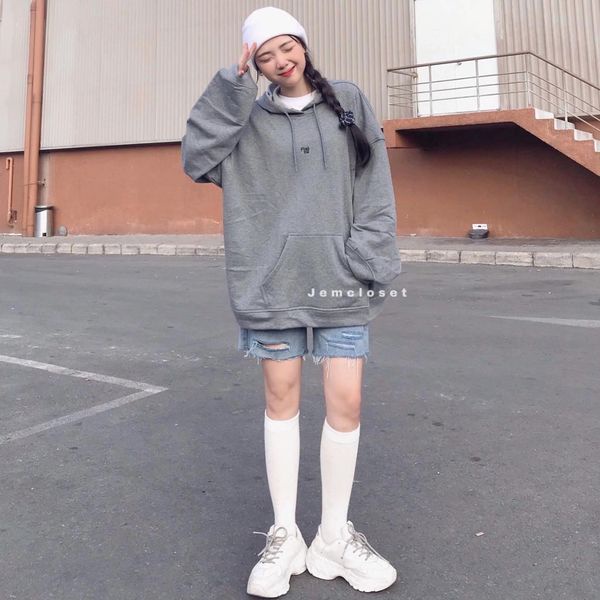 Áo Hoodie Nữ Form Rộng Hoodie Nữ Trơn Basic Chất Nỉ Da Cá Mềm Mịn Thời Trang Thu Đông Nữ Trẻ Trung Năng Động PINGOO 1768