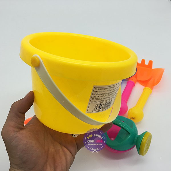 Đồ chơi xô xúc cát đi biển nhỏ túi lưới HT904