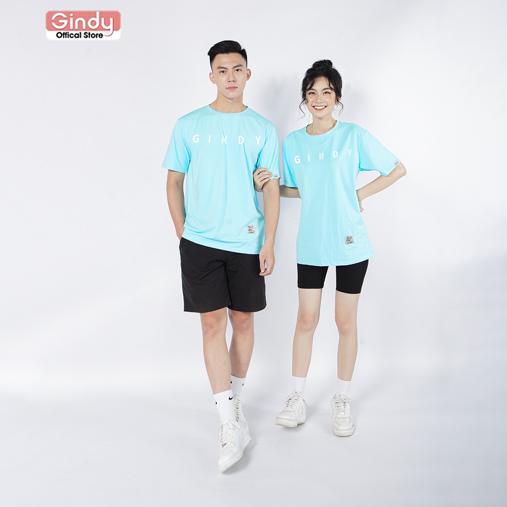 Áo phông thun trơn nam nữ tay lỡ form rộng GINDY 8 màu chất cotton thời trang unisex basic A028