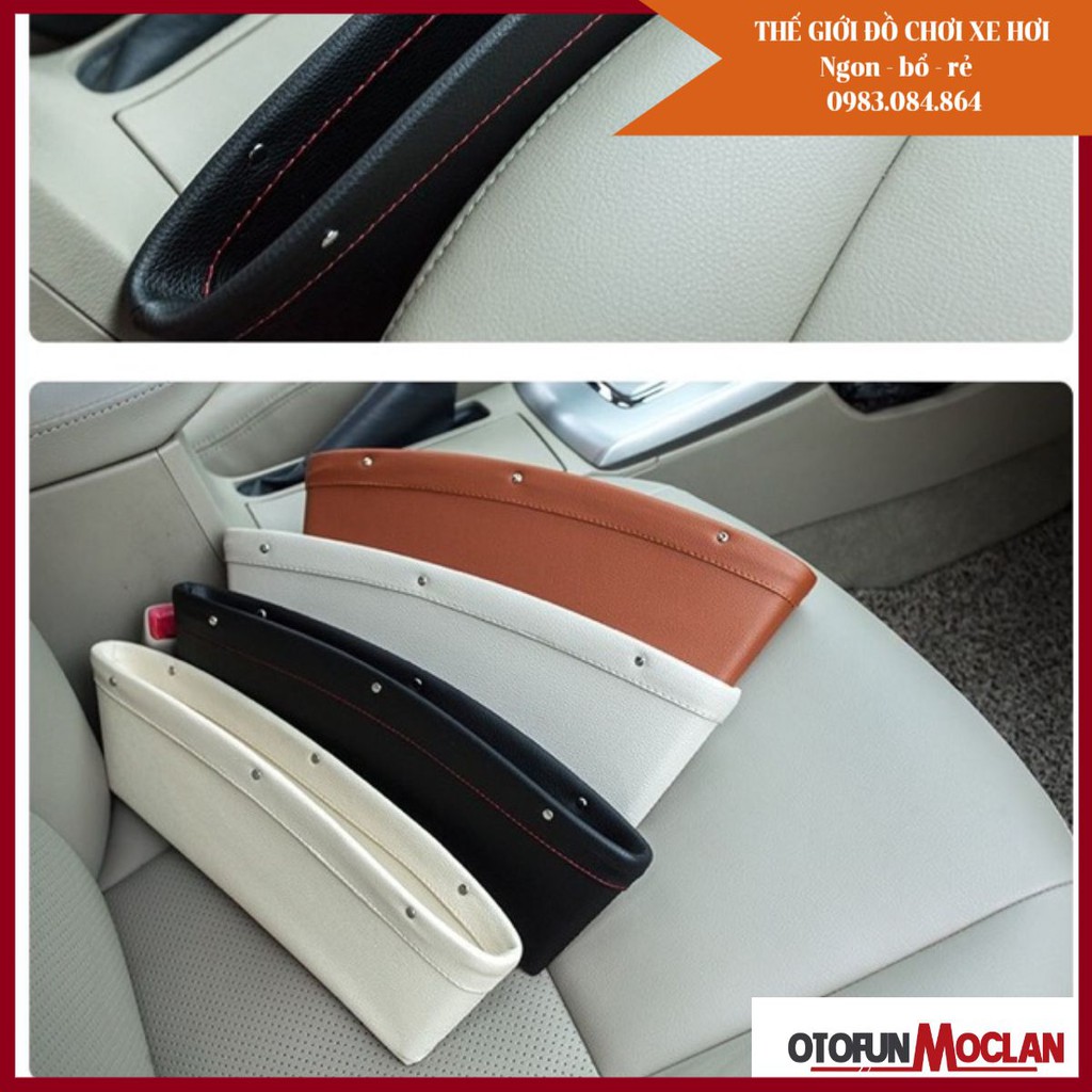 Khay đựng đồ khe ghế bằng da mềm