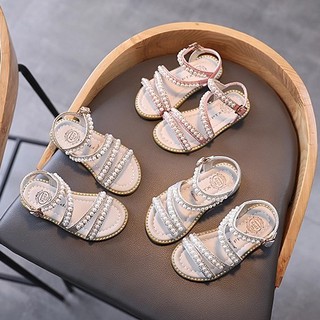 Dép sandal cho bé - dép sandal công chúa quai chéo đính đá xinh xắn đế mềm chống trơn trượt cho bé gái từ 1-5 tuổi