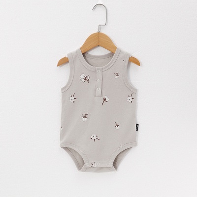 Bộ Áo Liền Quần Sát Nách Bằng Vải Cotton Thời Trang Mùa Hè Cho Bé 0-2 Tuổi