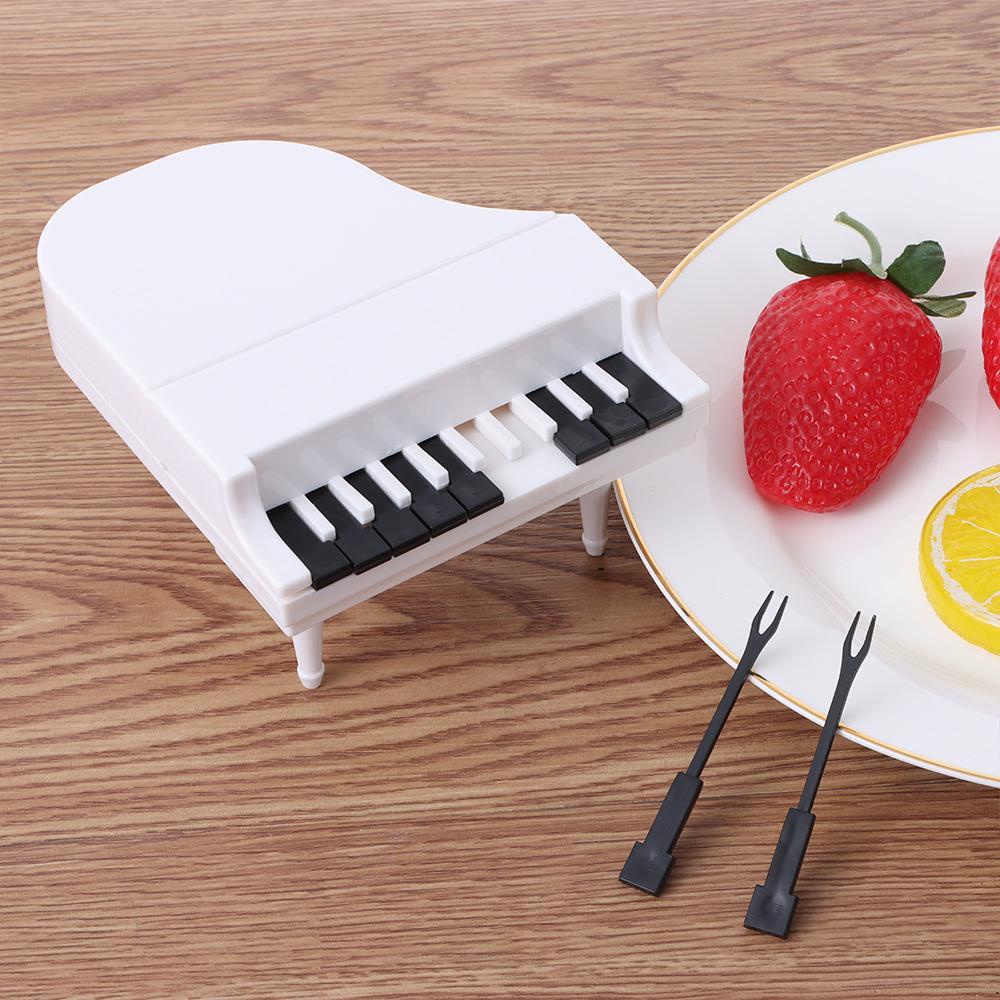 KUNHEV 1 Bộ Nĩa Ăn Tráng Miệng Hình Đàn Piano Hoạt Hình Sáng Tạo Cho Bé