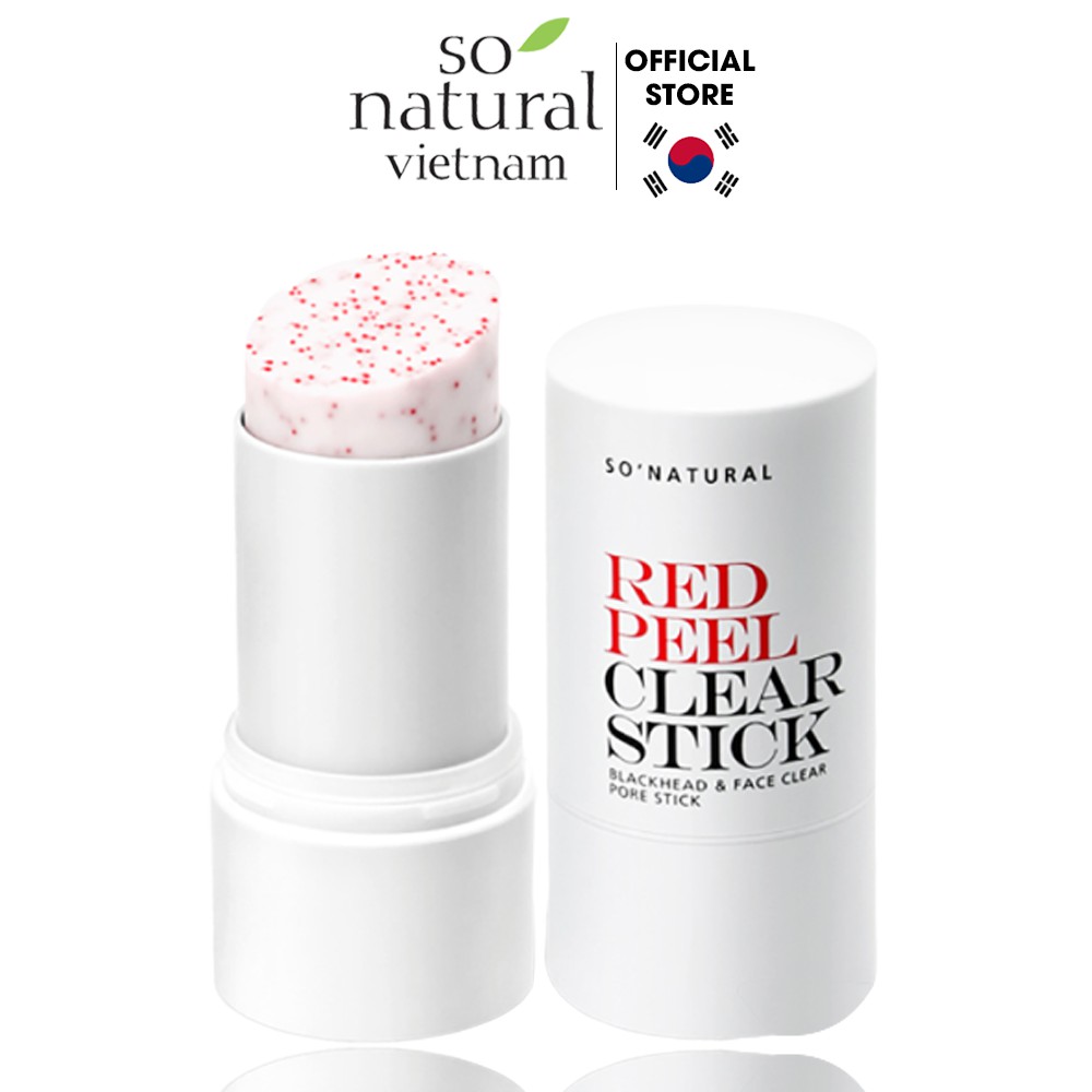 [Mã FMCG8 - 8% đơn 250K] Red Peel Clear Stick Chính Hãng So Natural Pore Blackhead & Face Thanh Lăn Mụn Đầu Đen 23gram | BigBuy360 - bigbuy360.vn