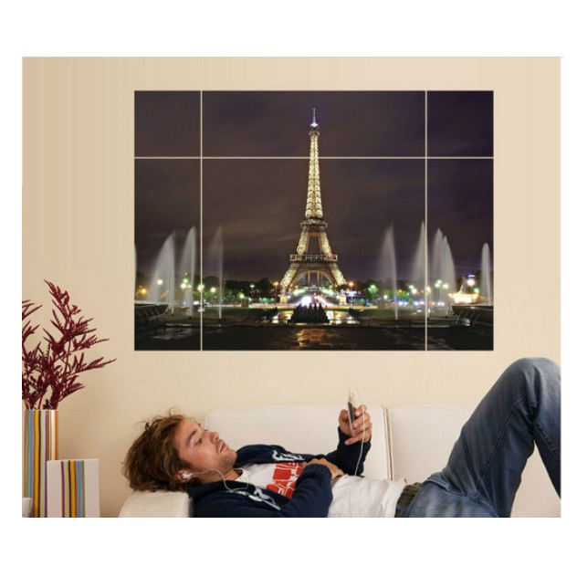Decal trang trí tường Tháp mẫu mới 1