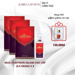 Combo 3 hộp saffron salam 0.5gr tặng bột saffron salam cao cấp | nhuỵ hoa nghệ tây cao cấp chính hãng | almira saffron