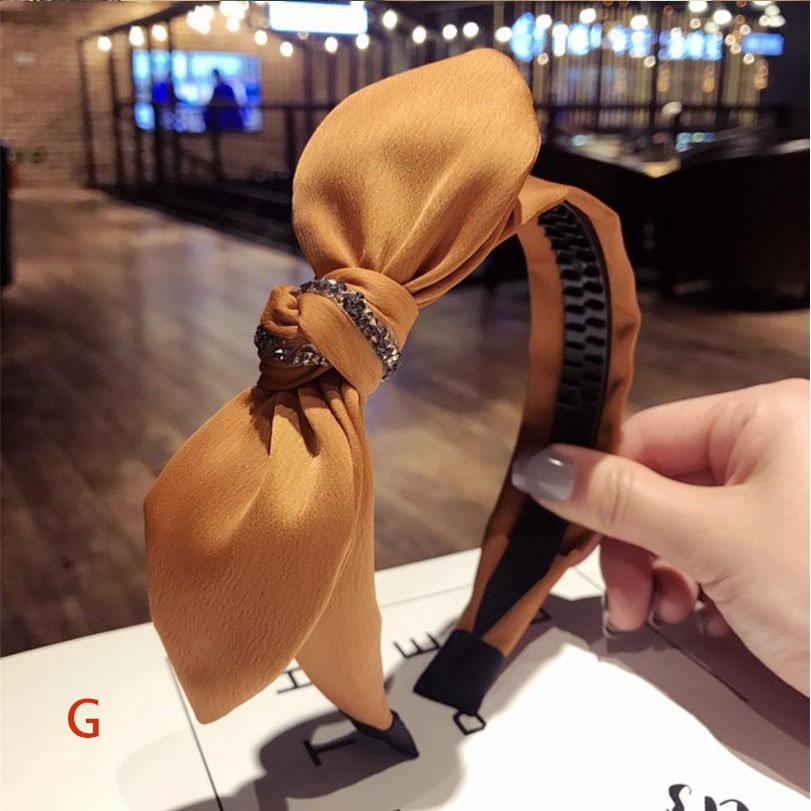 Băng đô nơ đính đá phong cách Hàn Quốc xinh xắn dành cho nữ