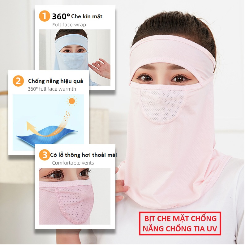 [HÀNG LOẠI 1] Khẩu trang ninja vải nam nữ kín mặt bịt tai gáy cổ chống nắng, gió hiệu quả