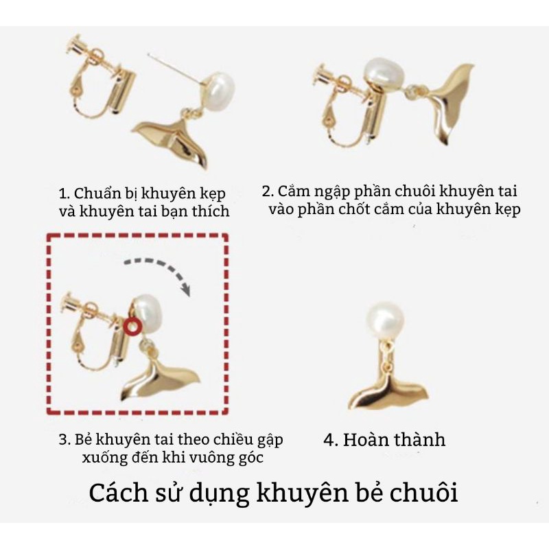 Khuyên kẹp nhiều kiểu dành cho người không bấm lỗ tai  _ Nguyên liệu handmade