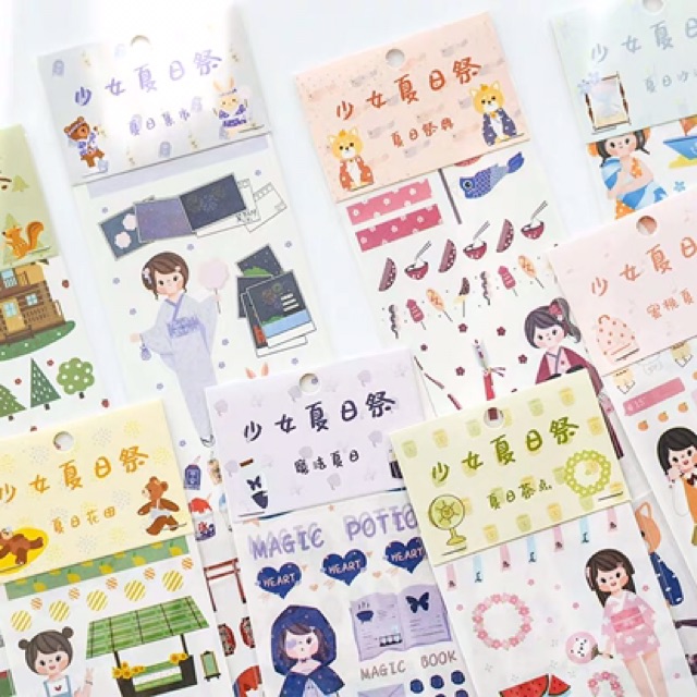 Dây washi stickers 35cm nhiều mẫu (có ảnh thật)