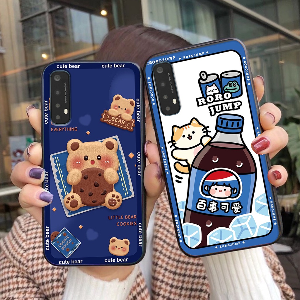 Ốp lưng Realme 7 in hình 3D GẤU cute be@r, soda, happy day cực hot ,thời thượng