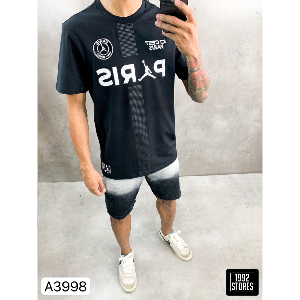 Áo Thun Thể Thao Jordan PSG  - Chất  100% cotton cao cấp - Ko xù sổ lông