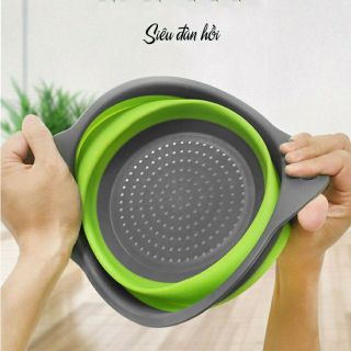 Rổ TRÒN Gấp Gọn SILICON Cao Cấp