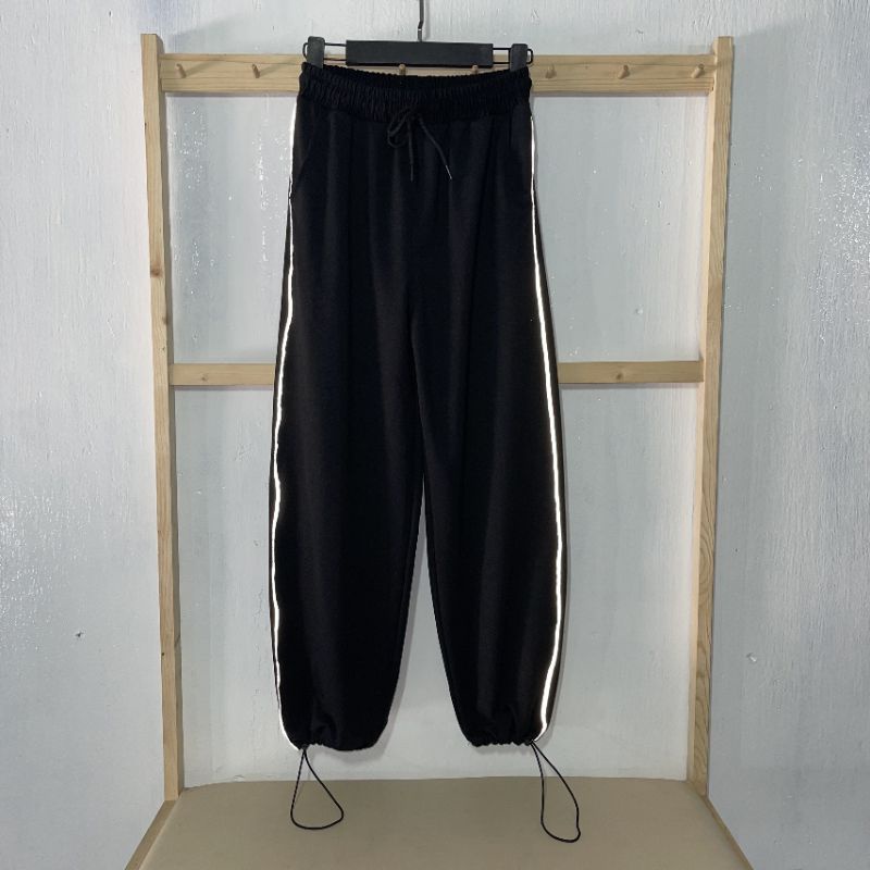 XPstore Quần ống suông dây rút viền line phản quang Nam Nữ (Ảnh thật)