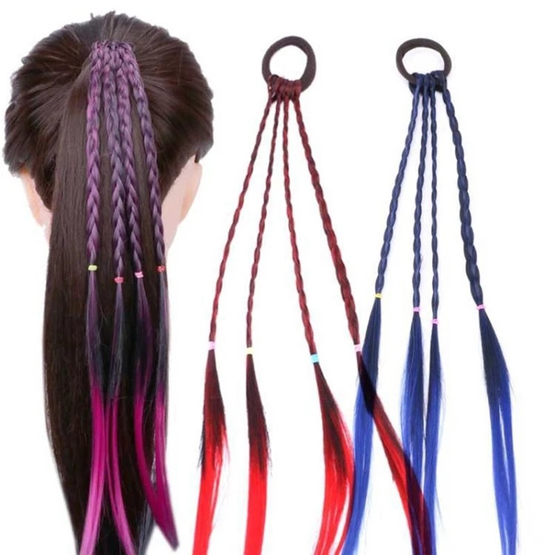 Búi tóc giả thắt bím cá tính thời trang cho bé gái