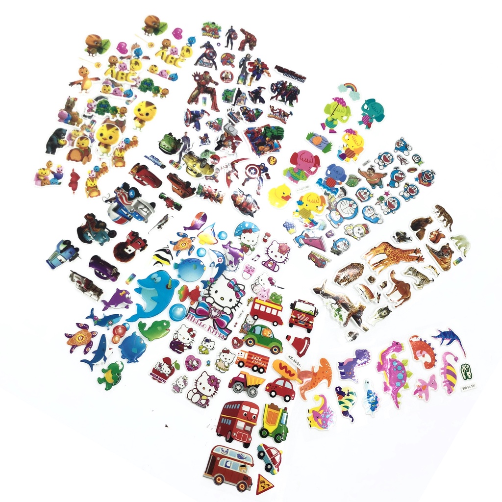 Quà tặng cho bé BAPKIDS Sticker dán hoạt hình 3D nổi nhặt ngẫu nhiên