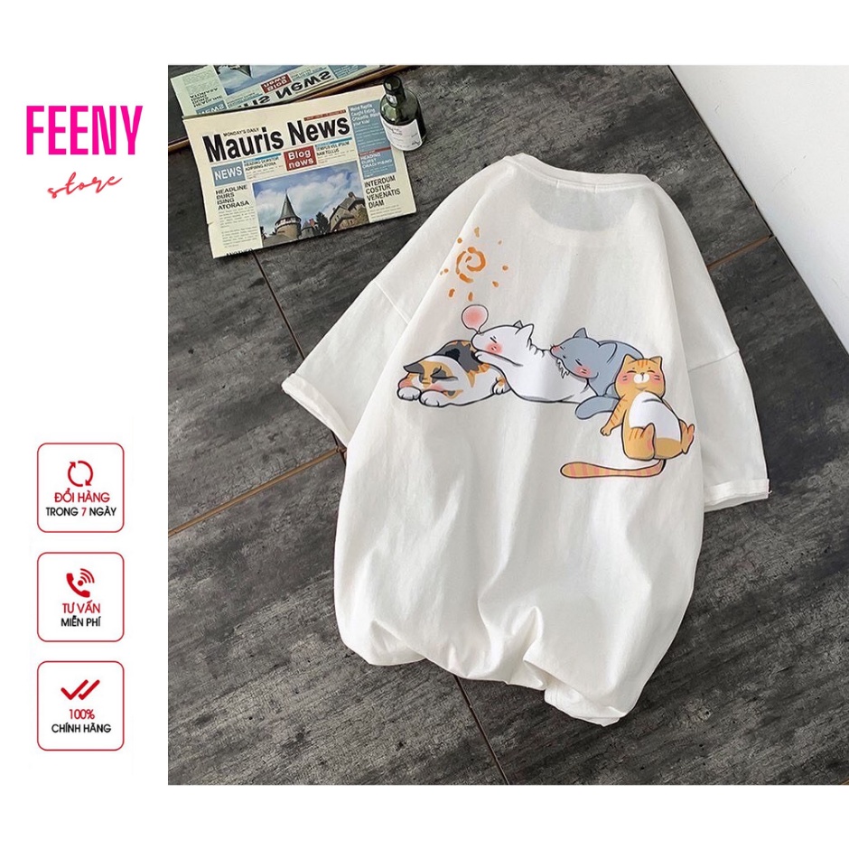 Áo thun nữ cổ tròn,Áo phông nữ cổ tròn freesize dưới 55kg FEENY STORE