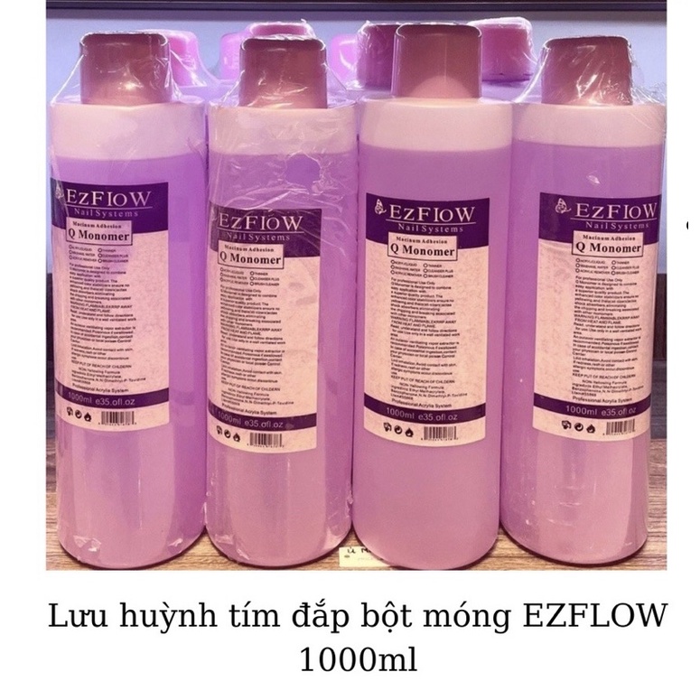 Dung dịch tím Ezflow chính hãng - Nước đắp bột móng tay, nặn hoa chuyên dụng ngành nails