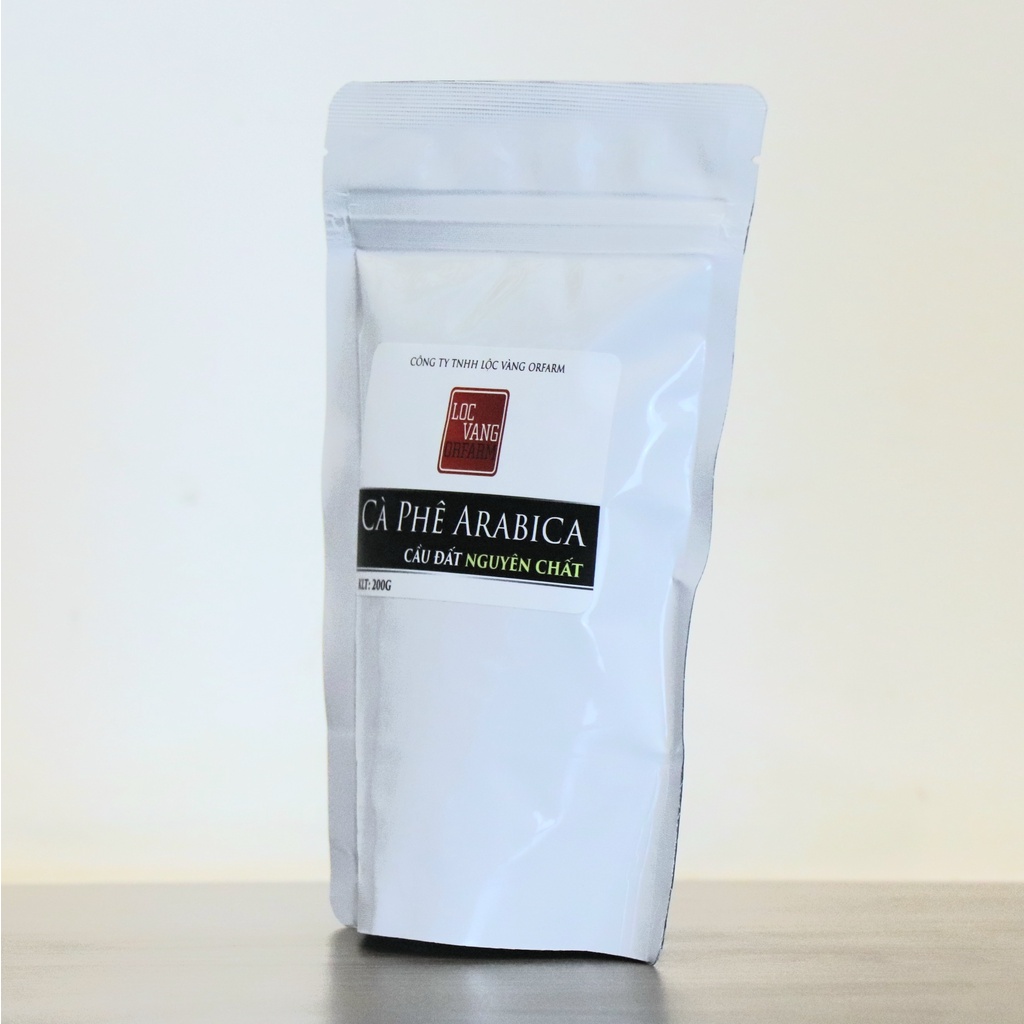 Cà phê Arabica Cầu Đất nguyên chất 100% thơm quyến rũ Pha Phin, Cold Brew, Drip gói 200g