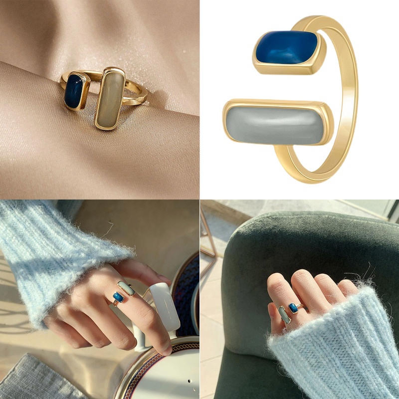 Nhẫn Đeo Tay Có Thể Xếp Chồng Thiết Kế Đơn Giản Dùng Làm Quà Tặng