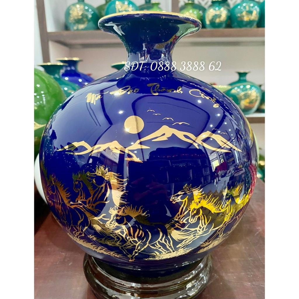 Bình Hút Lộc Mã Đáo Thành Công - Bình Tài Lộc, Bình Hút Lộc Phong Thuỷ Bát Tràng