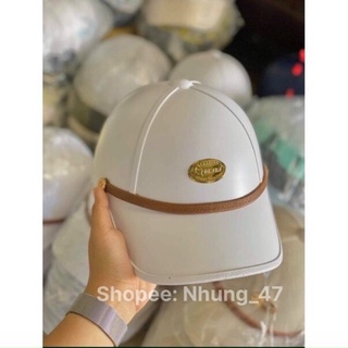 Mũ bảo hiểm lưỡi trai thời trang Demen có khoét lỗ sau cột tóc hàng cty chính hãng