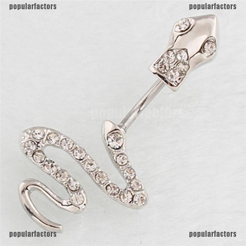 Khuyên Rốn Hình Rắn Bằng Thép Không Gỉ Thời Trang