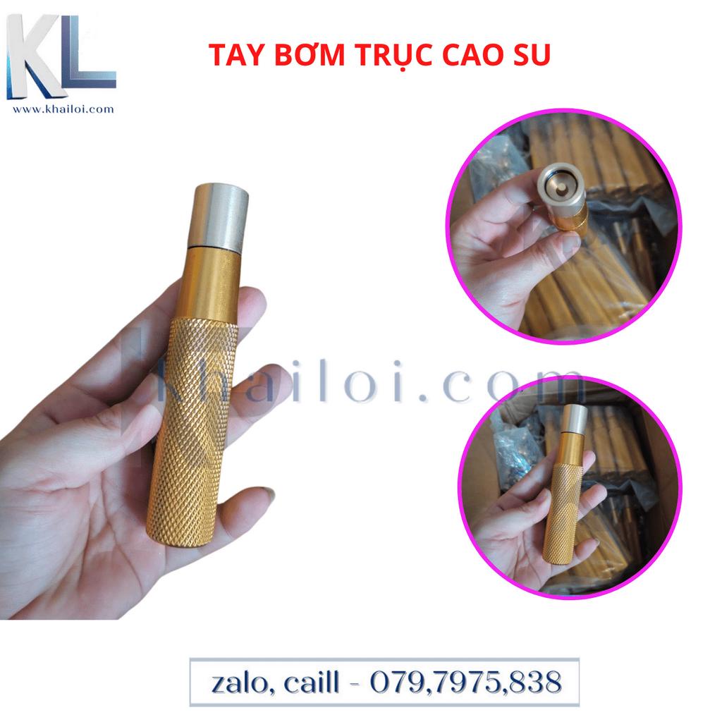 Tay bơm hơi trục cao su ren trong 13mm-Van nạp hơi khí nén-NÚm bơm khí nén- tay bơm núm cao su