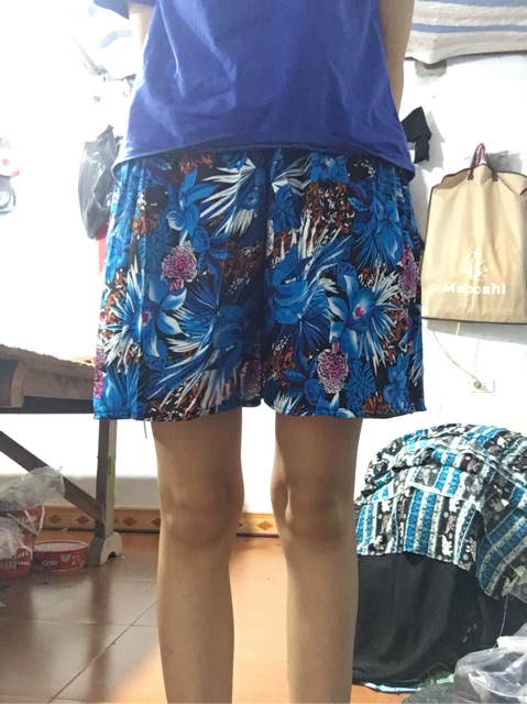 Quần đùi lanh  ( freesize 45-85kg)