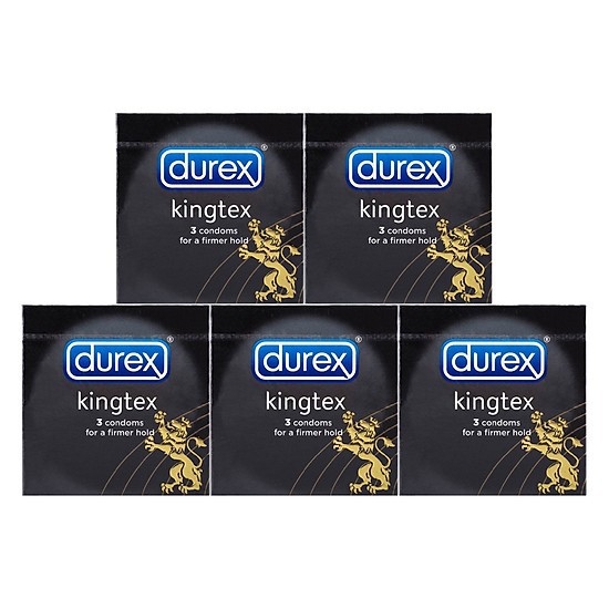 [Chính Hãng] - Bao cao su Durex Kingtex HỘP 3 CÁI  Size 52mm - BCS Ôm Sát - Kéo dài thời gian yêu hiệu quả