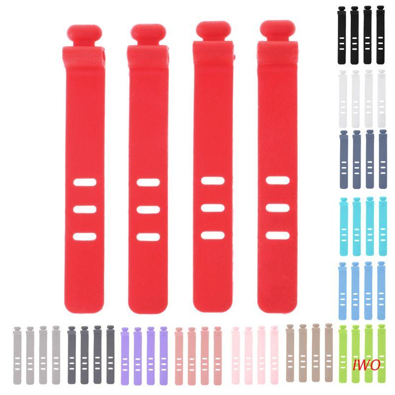 Bộ 4 Dây Silicone Giữ Dây Cáp Tai Nghe Gọn Gàng Tiện Dụng