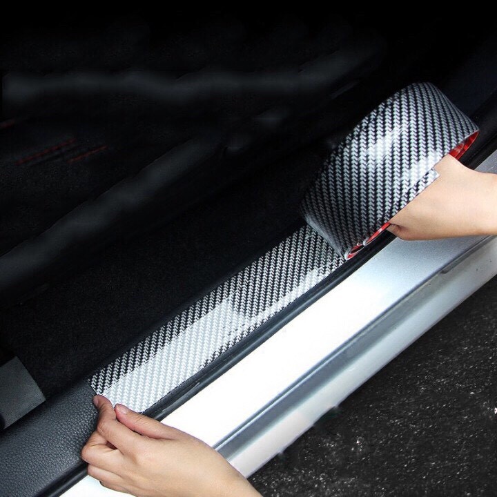 Miếng dán 3D carbon bảo vệ xe ô tô trang trí chống trầy xe dài 2.5m