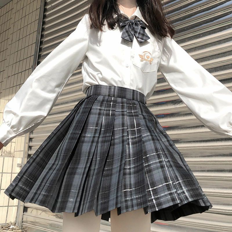 Váy JK nữ sinh đại học màu đen xám cao cấp nhà Dory