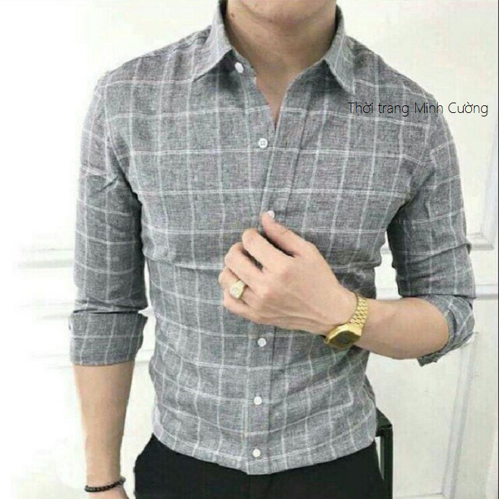 Áo sơ mi nam chất đũi form slimfit, áo sơ mi đũi cổ bẻ thoáng mát cao cấp - SMLD - TL
