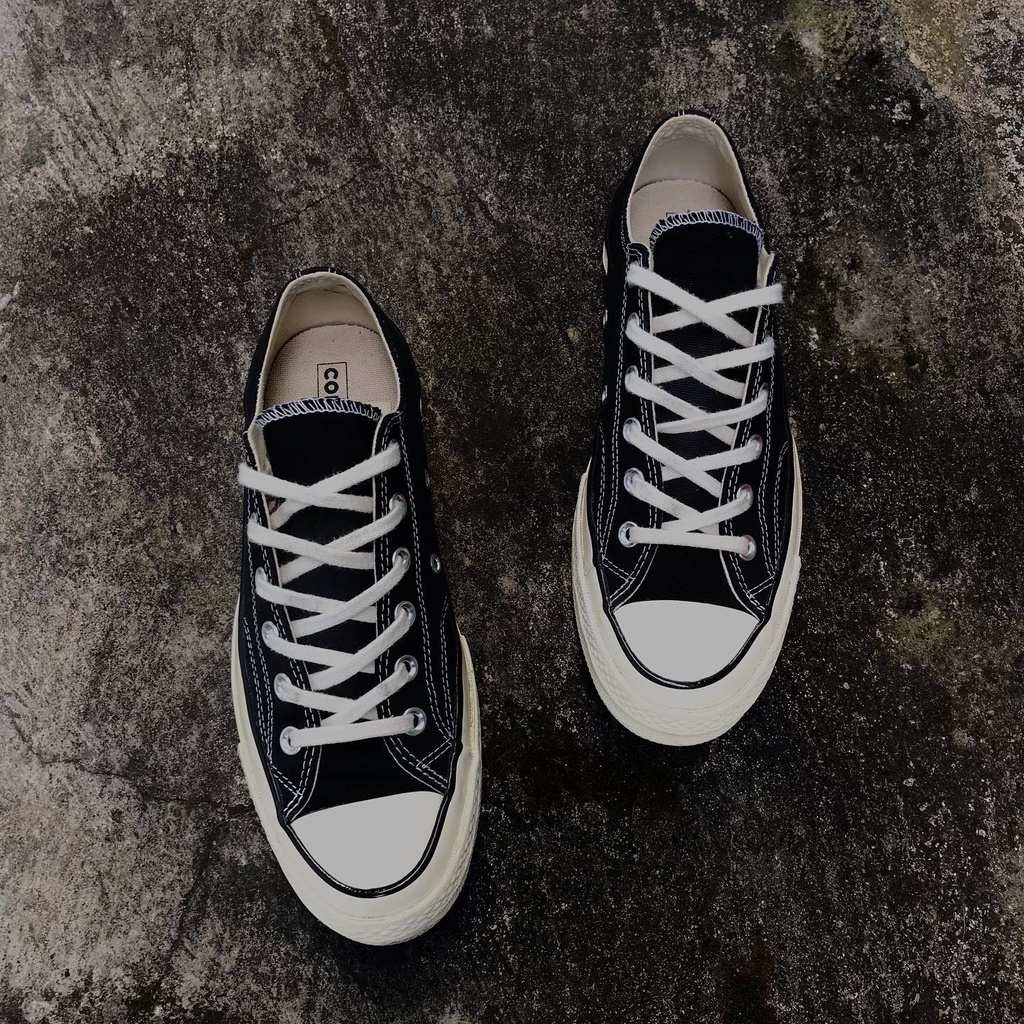 Giày Sneaker Đi Học Đi Chơi Nam Nữ Cổ Thấp CV 1970s, Giày Ulzzang Nữ Đế Bánh Mì Converse 1970s Đen Trắng Giá Rẻ G01