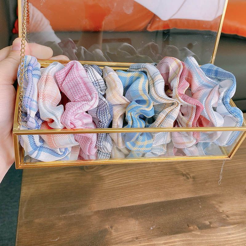 Dây buộc tóc scrunchies vải nhiều mẫu nhiều hoạ tiết xinh xắn, dây cột tóc scrunchies