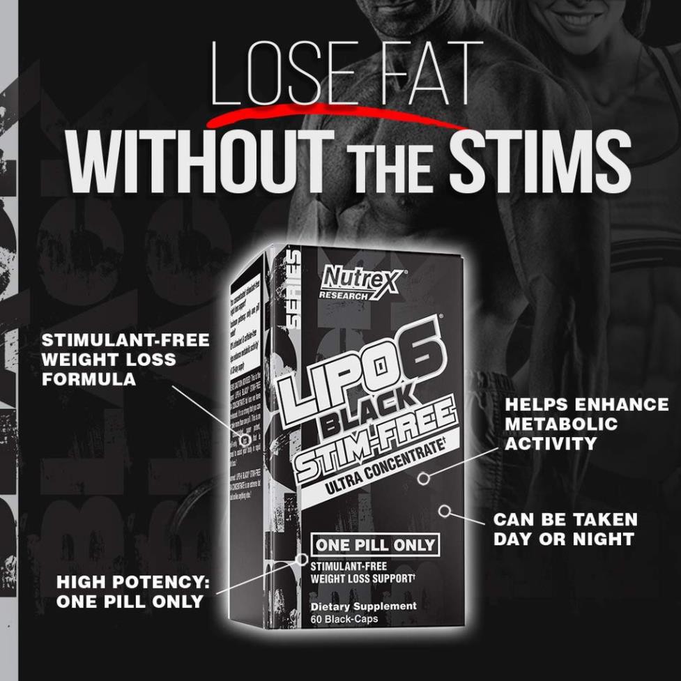 LIPO6 BLACK STIM FREE - ĐỐT MỠ KHÔNG CHỨA CAFFEINE