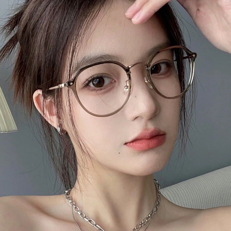 Gọng kính lục giác tròn bầu chống ánh sáng xanh - Kính mắt thời trang nhiều màu sắc KIHUEYEWEAR 8950