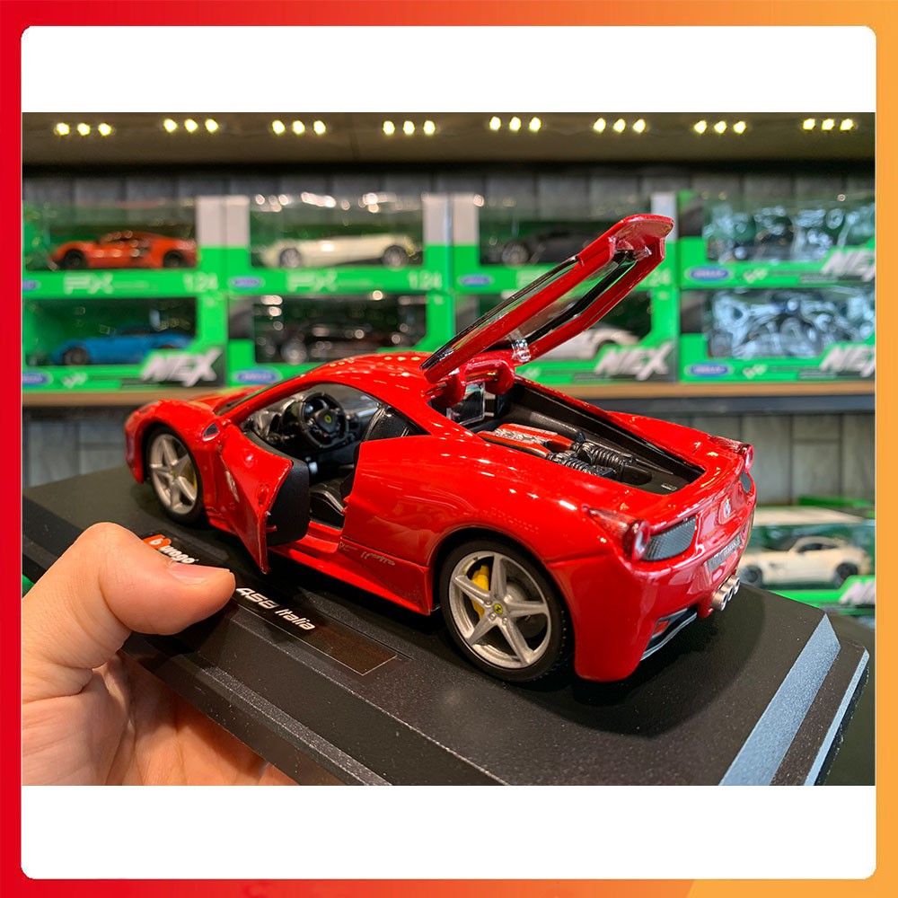 Xe mô hình Ferrari 458 Italia tỉ lệ 1:24 hãng Bburago