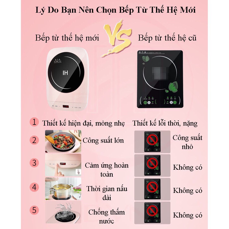 Bếp Điện Từ Kalas [HÀNG CAO CẤP], Bếp từ đơn thế hệ mới Bếp từ công suất lớn 2100W