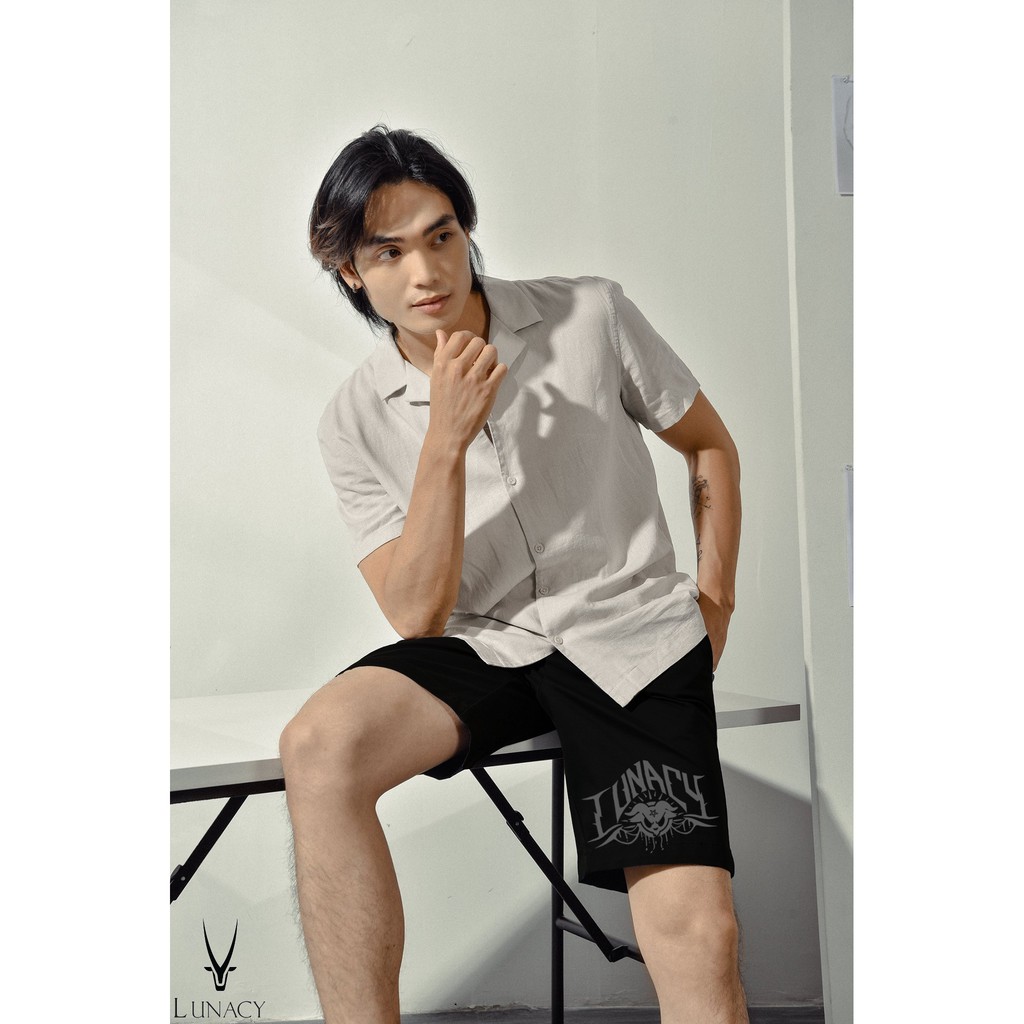 Quần Short Unisex LUNACY Touch Nam Nữ Oversize phong cách đường phố Hàn Quốc - LUNACY B022