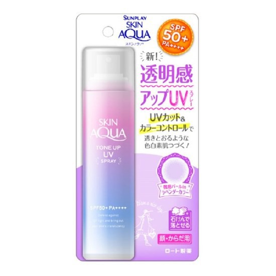 Xịt Chống Nắng Rohto Skin Aqua Tone Up UV Spray SPF50+/PA+++ 70g