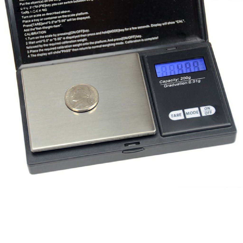 [ZVPT] 200g * 0.01g LCD Digital Pocket Scale Jewelry Gold Gram Balance Weight Scale DSF
