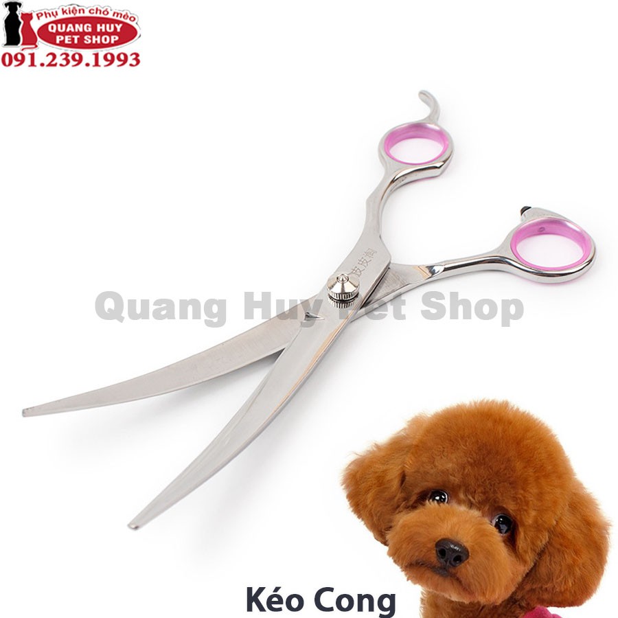Kéo cong cắt lông thú cưng