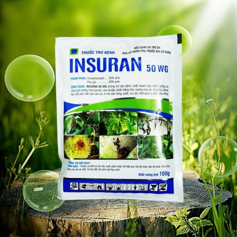 trừ bệnh cây trồng Insuran 50WG lộc trời 100g - shopphuthinh