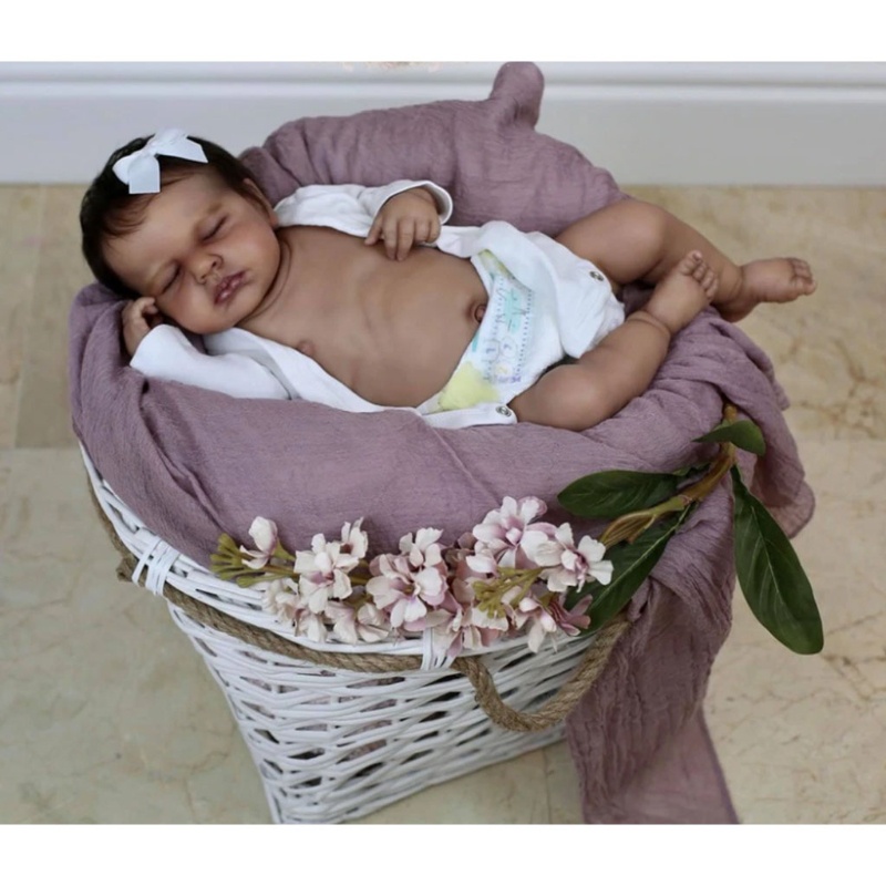 Bộ Búp Bê Em Bé Đang Ngủ Bằng Vinyl Mềm Mại Kích Thước 20 Inch Không Chưa Hoàn Thành
