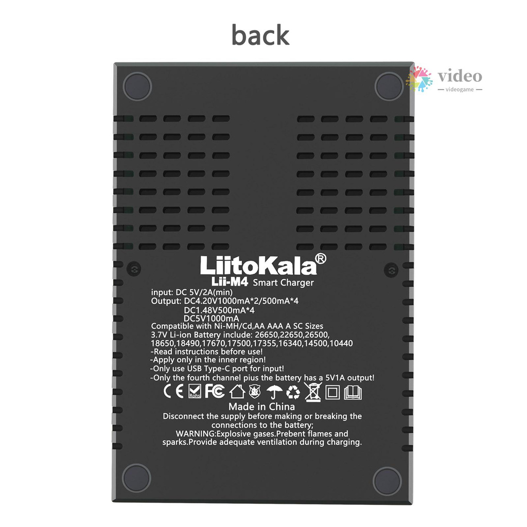 Bộ Sạc Pin Liitokala Lii-M4 4 Ngăn Với Màn Hình Lcd Cho 18650 26650 14500 Aa Aaa Lithium Nimh