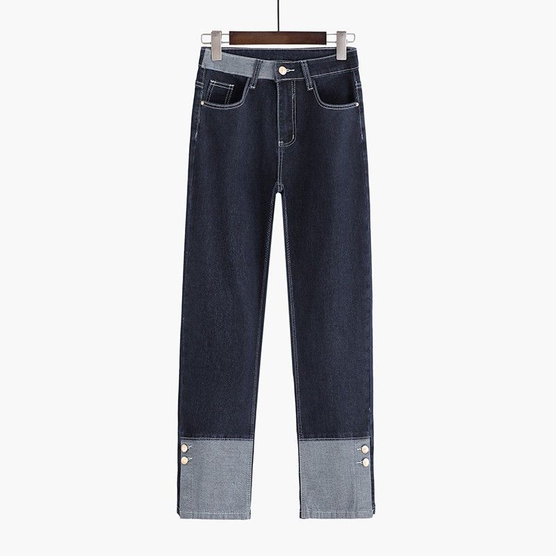 Áo sơ mi dáng ôm + Quần jean dài phong cách mùa thu 2022