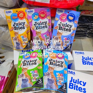 INABA JUICY BITES CAT TREAT BÁNH THUỞNG MỀM CHO MÈO hàng nhật ( chọn vị ghi chú note )